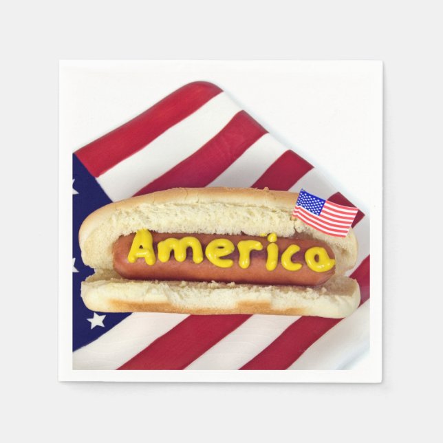 4th Of July BBQ Party Napkins (Front)