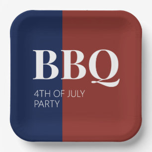 4th of July BBQ Party Paper Plates