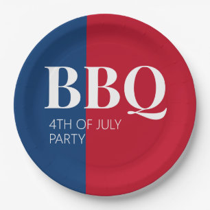4th of July BBQ Party  Paper Plates