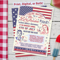 4th of July BBQ Party | Retro Freedom Fling Humor
