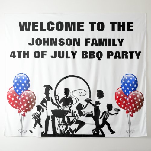4th Of July BBQ Party Welcome  Tapestry