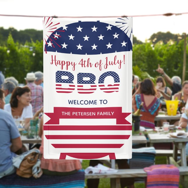 4th of July bbq stars and stripes fireworks Banner (Creator Uploaded)