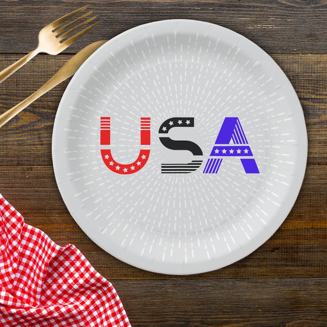 4th of July BBQ USA Paper Plates (Creator Uploaded)