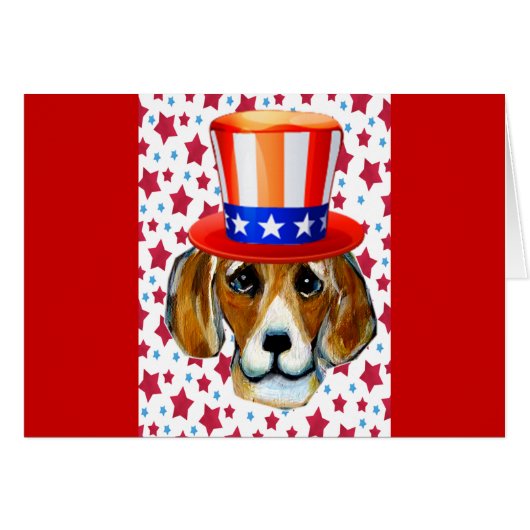 4th of July Beagle Cards (Front Horizontal)