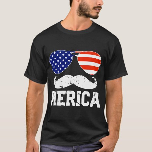 4th of July beard T_Shirt