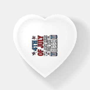 4th of July Beer Vintage Patriotic Shirt Design_1 Paperweight