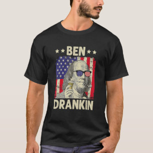 4th Of July Ben Drankin Independence Day Drinking  T-Shirt