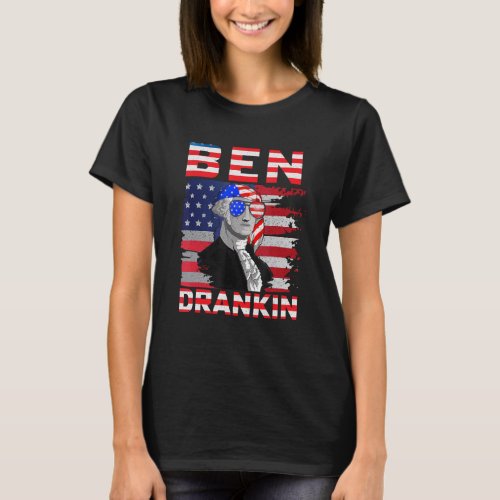 4th of July Ben Drankin Patriotic 4 T_Shirt