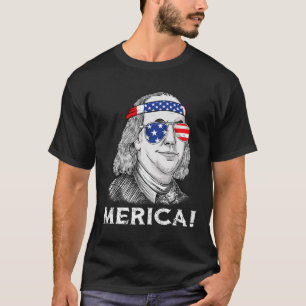 4th Of July Ben Franklin Merica USA Boys Girls Kid T-Shirt
