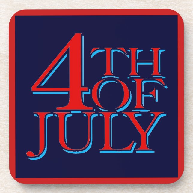 4th of July - Beverage Coaster (Front)