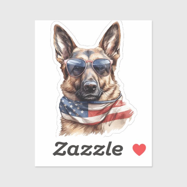 4th Of July Big Dog-70631 Sticker (Sheet)