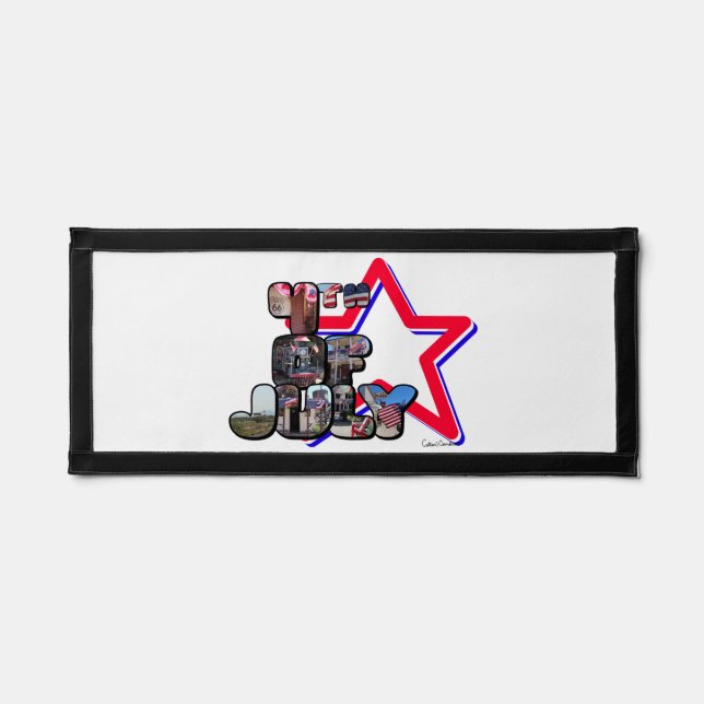4th Of July Big Letter Star  Pennant (Front)