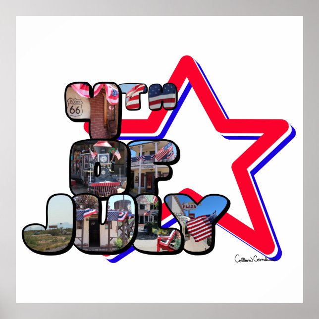 4th Of July Big Letter Star Poster (Front)