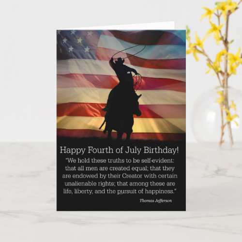 4th of July Birthday Country Western Cowboy Card