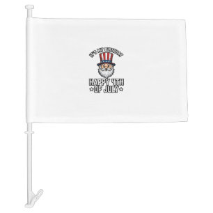 4th of July Birthday Gnome Patriotic Shirt Design_ Car Flag