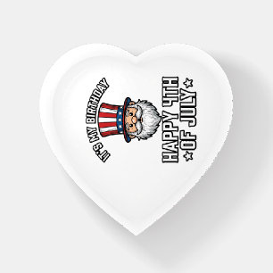 4th of July Birthday Gnome Patriotic Shirt Design_ Paperweight