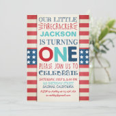 4th of July Birthday invitation independence day (Standing Front)