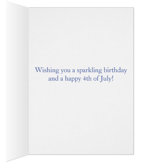 4th of July Birthday Stars and stripes (Inside (Right))