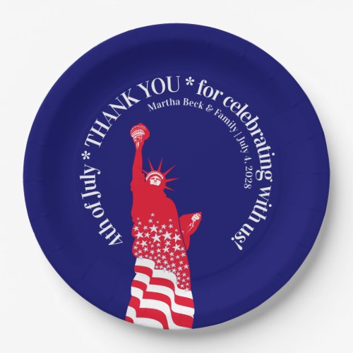 4th of July Block Party Paper Plates