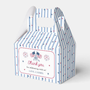 4th of July Boy First Birthday Favor Boxes