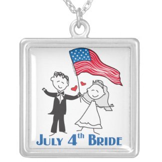 4th of July Bride Pendant Necklace necklace