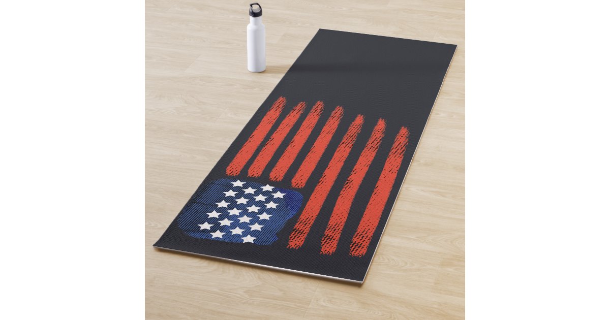 4th Of July Brushed American Flag For Patriots Yoga Mat Zazzle Com