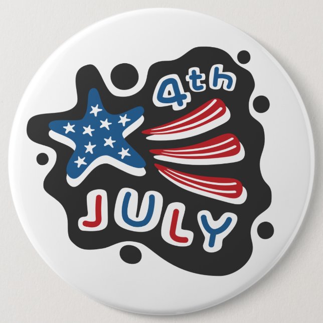 4th of July  Button (Front)