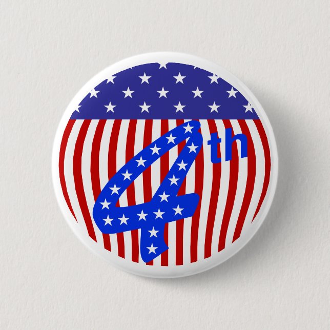 4th Of July Button (Front)