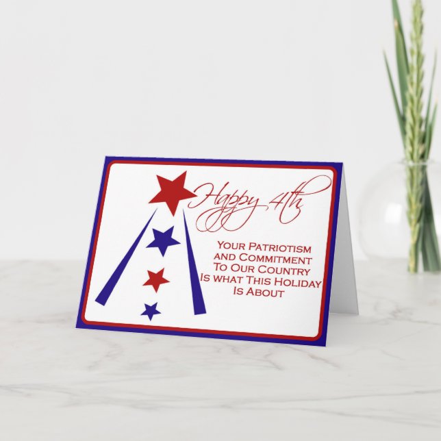 4th of July Card for Our Troops (Front)