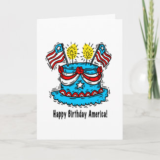 4th of July Card: "Happy Birthday America" Card