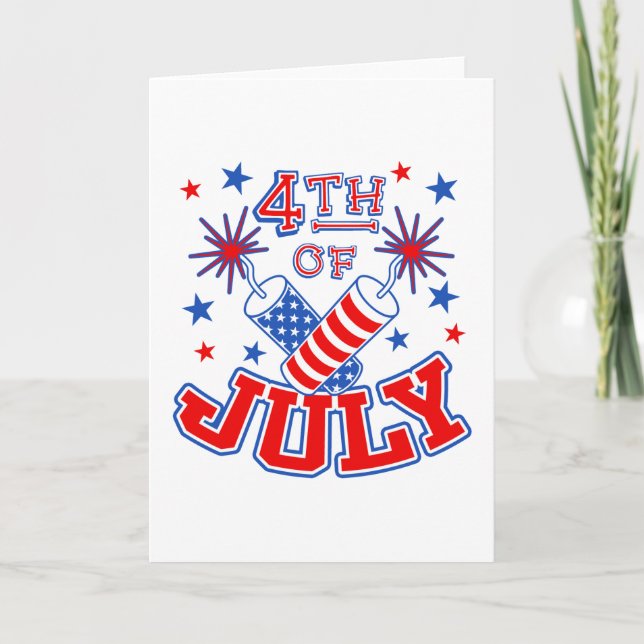 4th of July Card Invitation (Front)