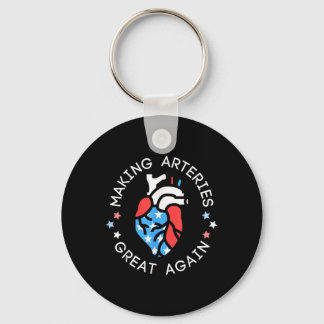4th Of July Cardiac Nurse Making Arteries Great Ag Keychain