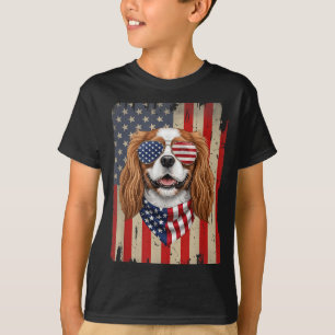 4th Of July Cavalier King Charles Spaniel Dog T-Shirt