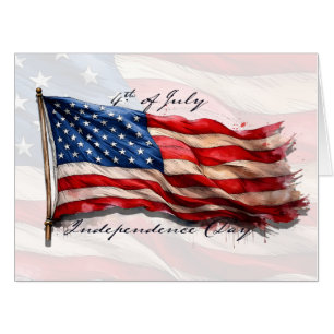 4th of July – Celebrate with US Flag Card