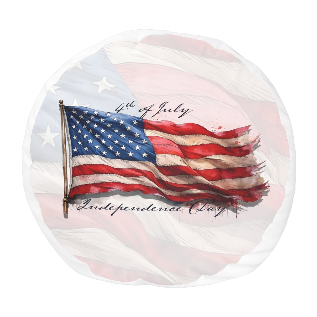 4th of July – Celebrate with US Flag Pouf