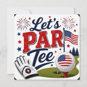 4th of July Celebration for Golfer Invitation
