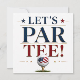 4th of July Celebration for Golfer Invitation