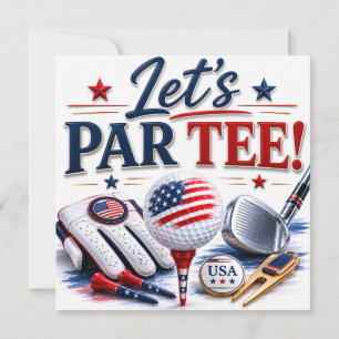 4th of July Celebration for Golfer Invitation