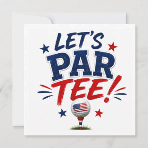 4th of July Celebration for Golfer Invitation