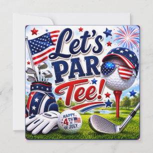 4th of July Celebration for Golfer Invitation