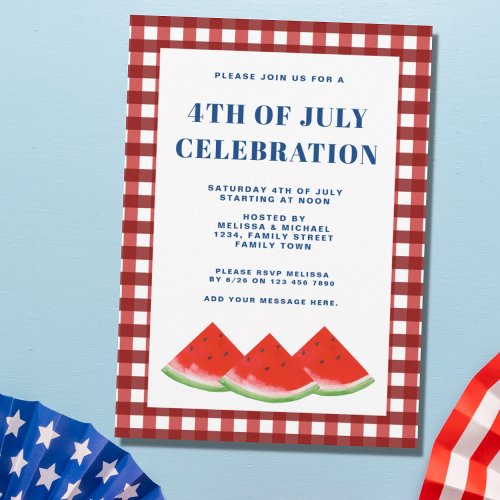4th Of July Celebration Invitation