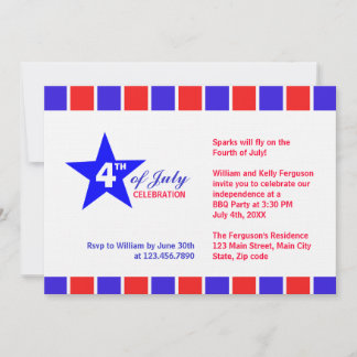 4th of July Celebration Invitation
