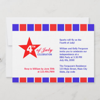 4th of July Celebration Invitation