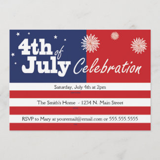 4th of July Celebration Invitations