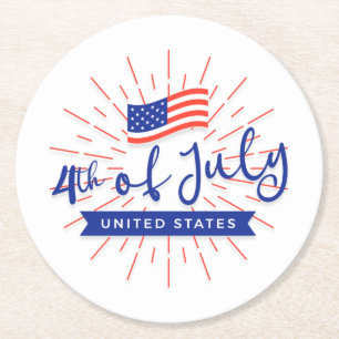4th of July Celebration Paper Coaster