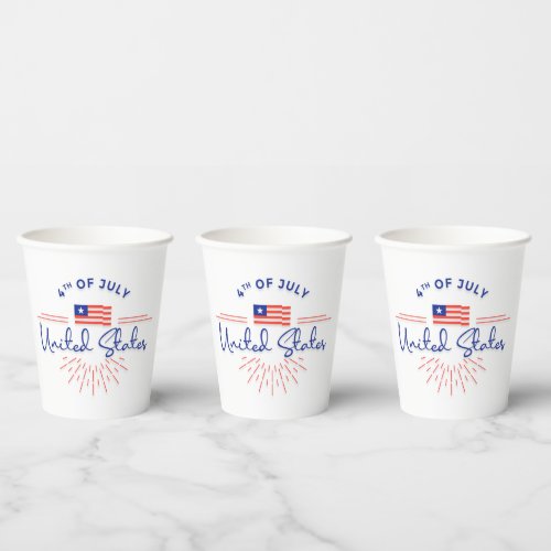 4th of July Celebration Paper Cups