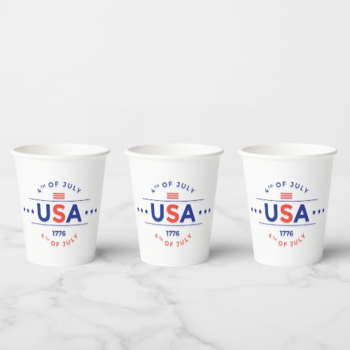 4th of July Celebration Paper Cups