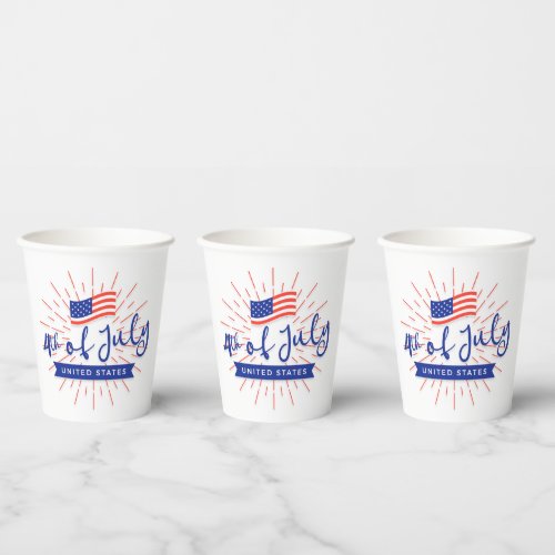 4th of July Celebration Paper Cups