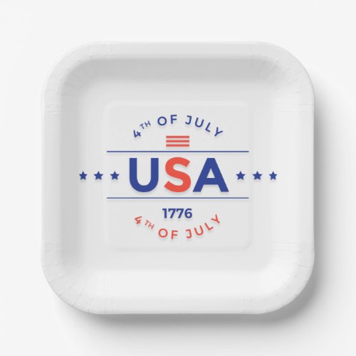 4th of July Celebration Paper Plates