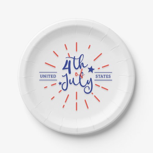 4th of July Celebration Paper Plates